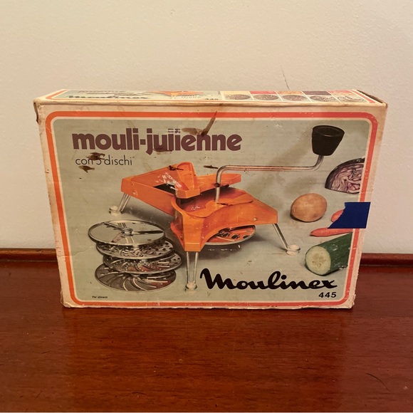 Vintage 1970s Moulinex Mouli-Julienne 445 5 Disc Slicer Shredder Grater - Picture 1 of 8